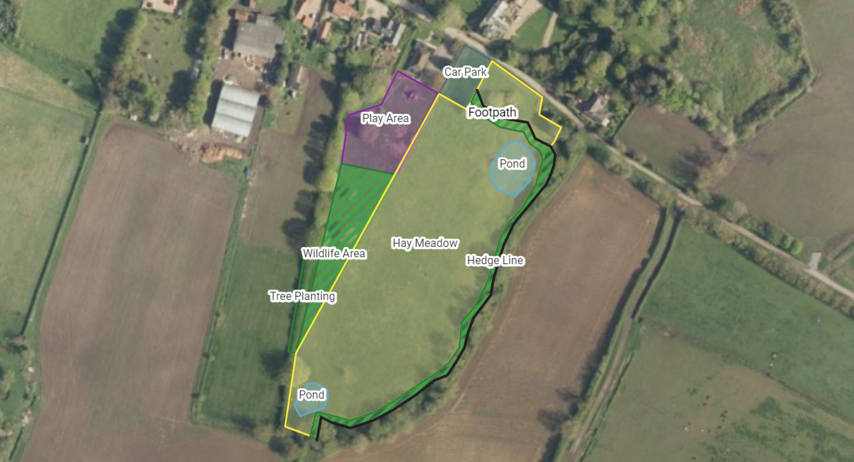 Map of the proposed plan for the King George V Field